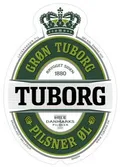 Tuborg Pilsner fadøl etiket